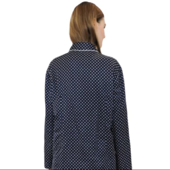 Raquel Allegra Relaxed Blazer in Navy Polka Dot - Picture 8 of 9